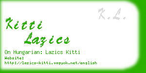 kitti lazics business card